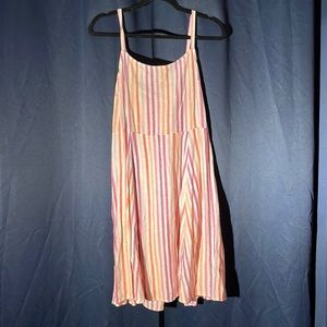 Striped white and pink gap dress